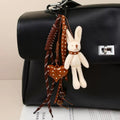 Ivory Bunny Bag Charm with Heart